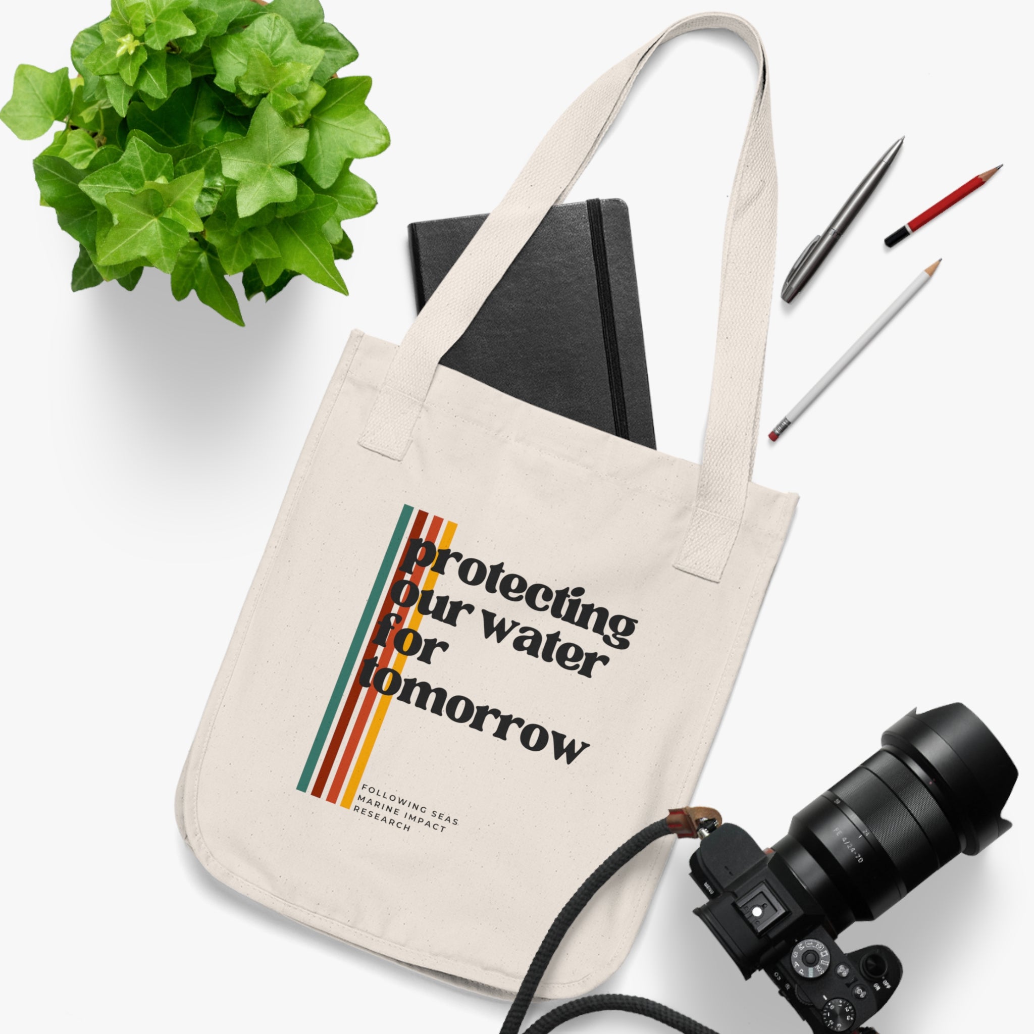 Organic Canvas Tote Bag - Vintage Sunset