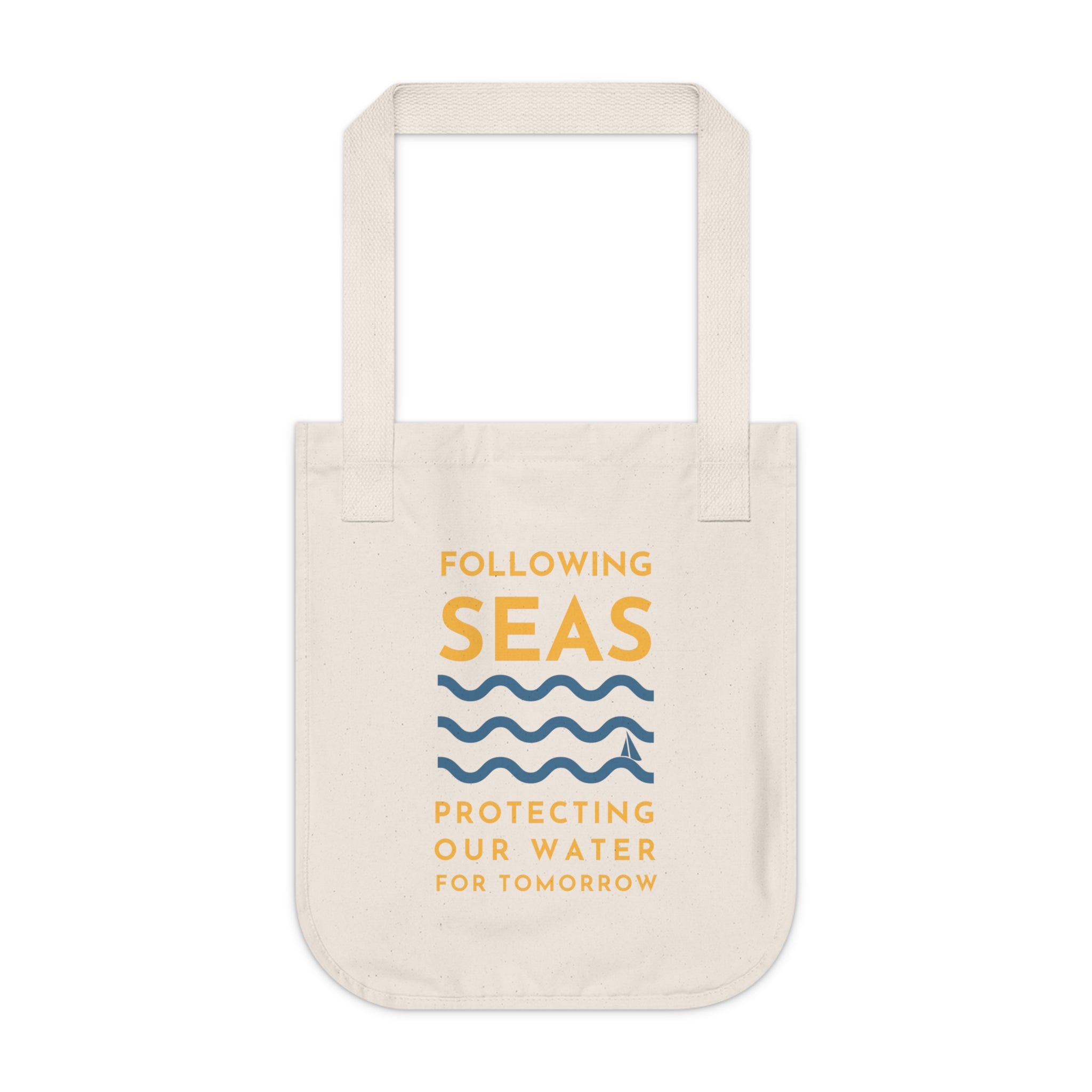 Organic Canvas Tote Bag - Following Seas