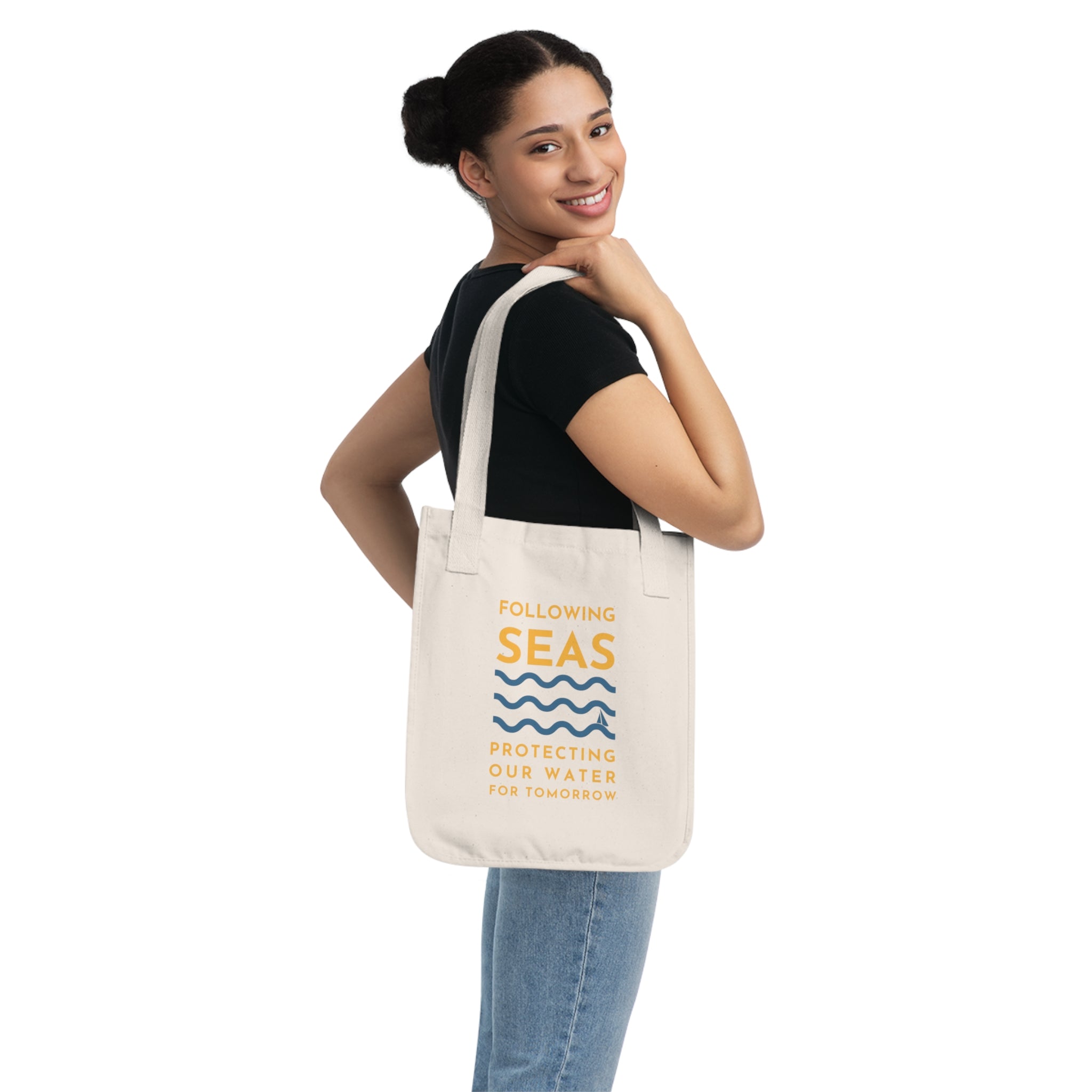 Organic Canvas Tote Bag - Following Seas