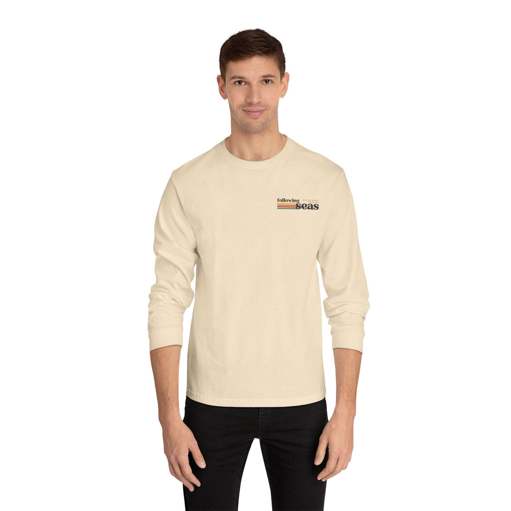 100% Cotton Long Sleeve T-Shirt - Vintage Sunset